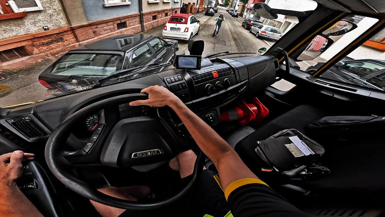 Iveco EuroCargo LKW in Aktion  ASMR Truck POV durch deutsche Städte  GoPro 4K #58