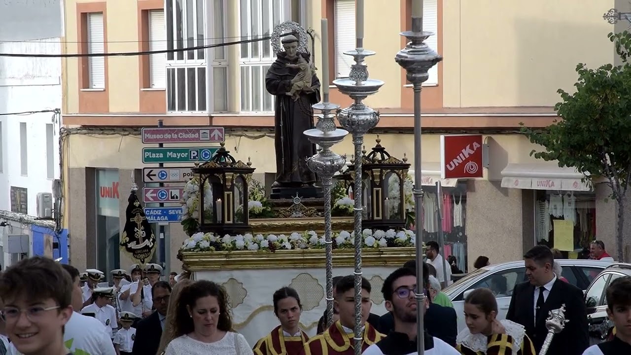 GLORIAS 2024 - TRASLADO DE VUELTA DE SAN ANTONIO A SU PARROQUIA - CHICLANA DE LA FRONTERA -1ª PARTE