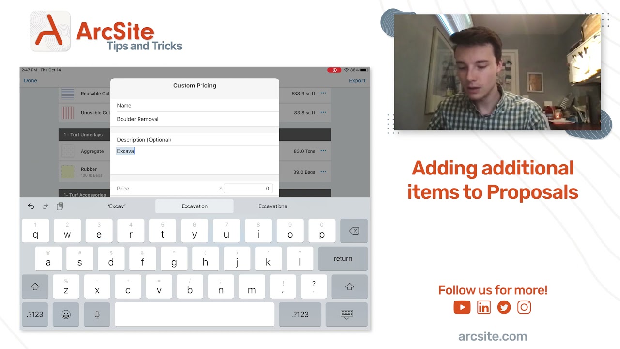 How to Add Additional Items to Proposals | ArcSite Tips and Tricks