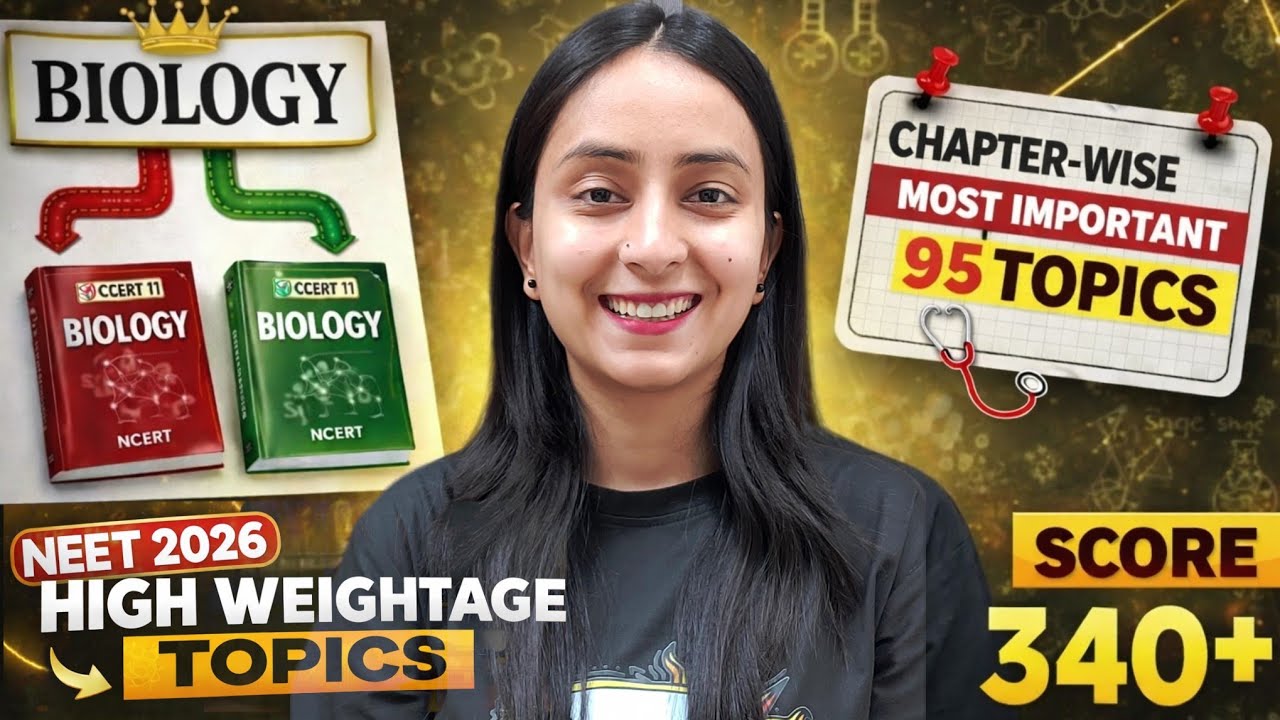 Most Important Topics to Score 340+ in NEET 2026 BIOLOGY | Final Revision List #neet #neet2026 #yt 