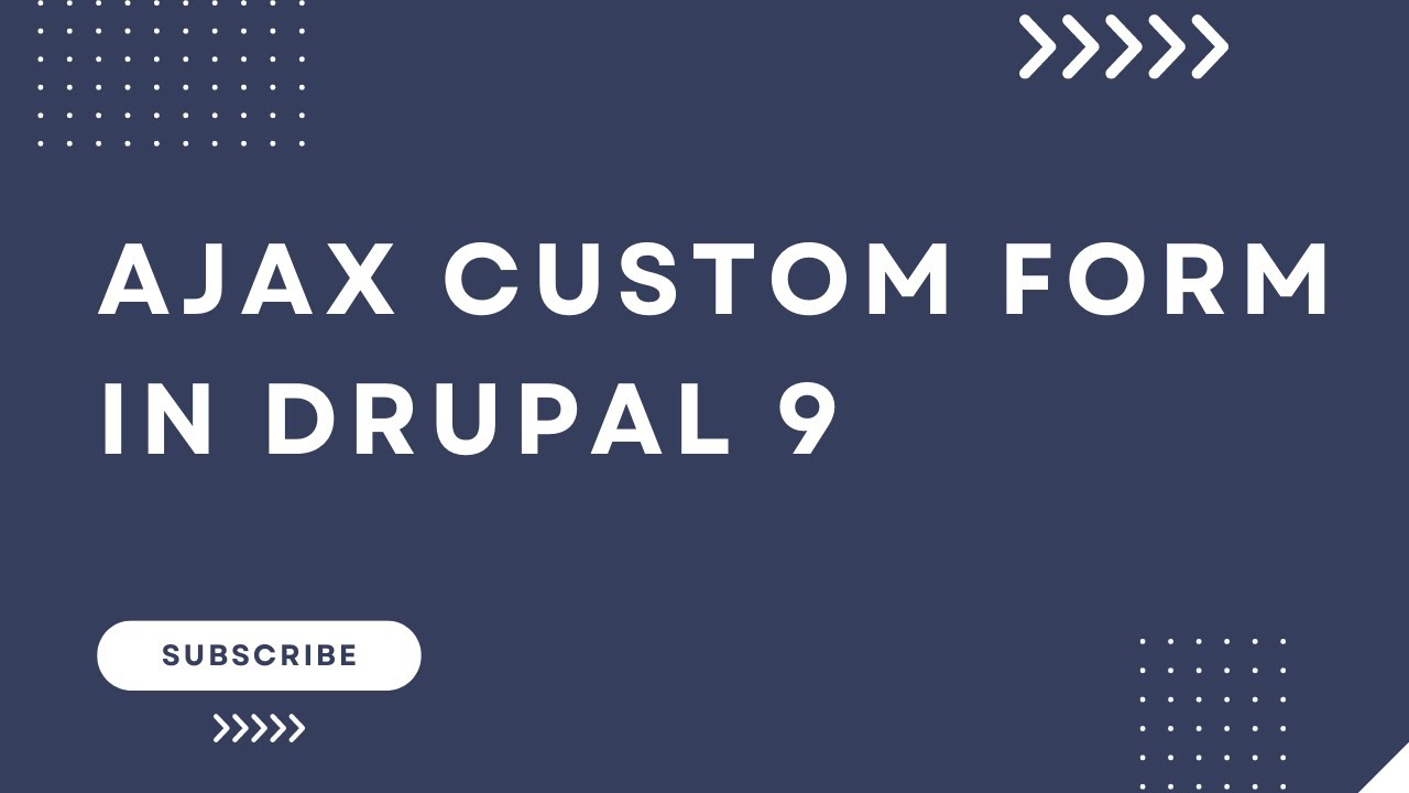 Ajax form in Drupal 9 | Drupal 8 | Drupal 10