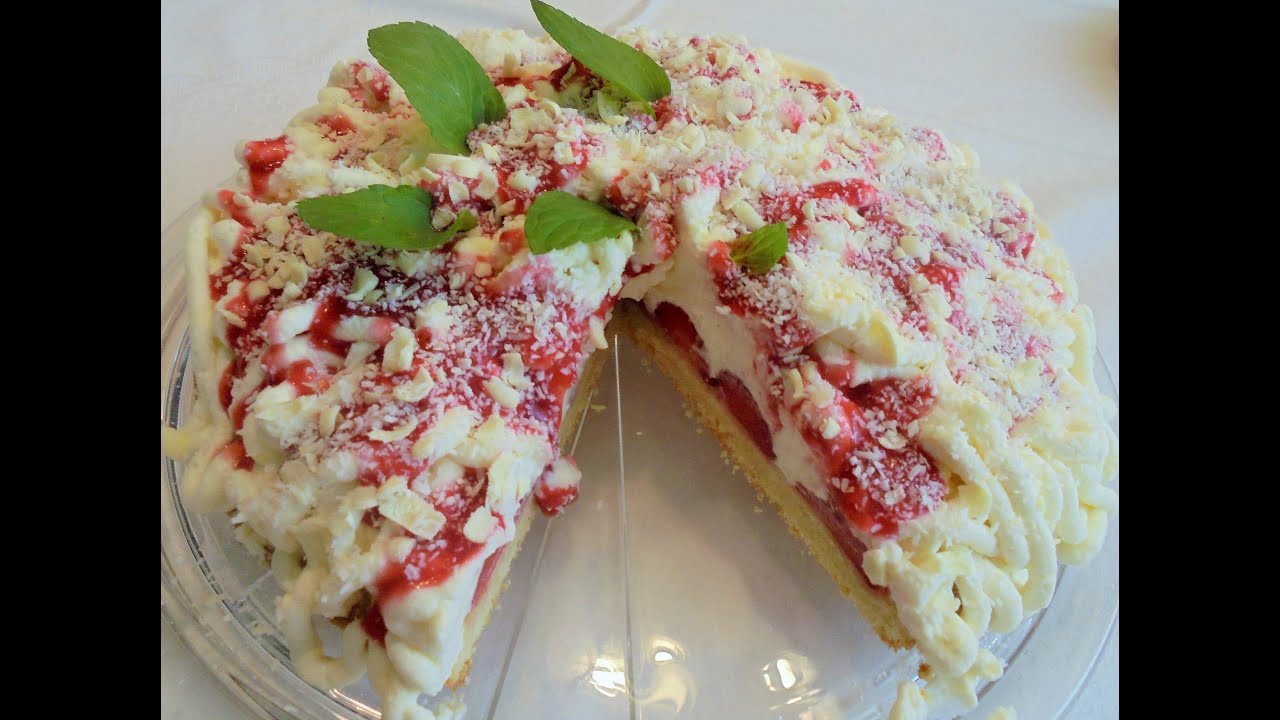 Die BESTE Sommertorte Ever/SpaghettiEisTorte/Tortenrezept/Obsttorten/Erdbeerkuchen/Erdbeertorte