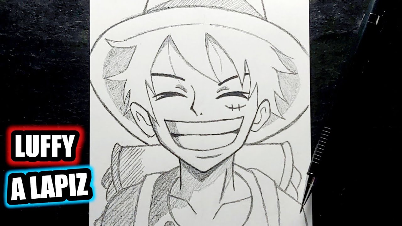 como dibujar A LUFFY | paso a paso facil a lapiz | how to draw luffy ONE PIECE / cómo dibujar anime