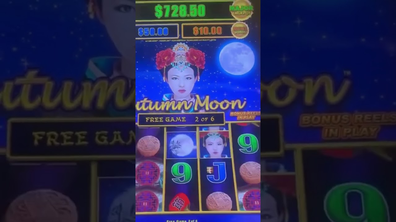 Autumn Moon Bonus Video 👩🏻🪭🥢🥮🌑 #dragonlinkslotmachine #slotmachinebonus
