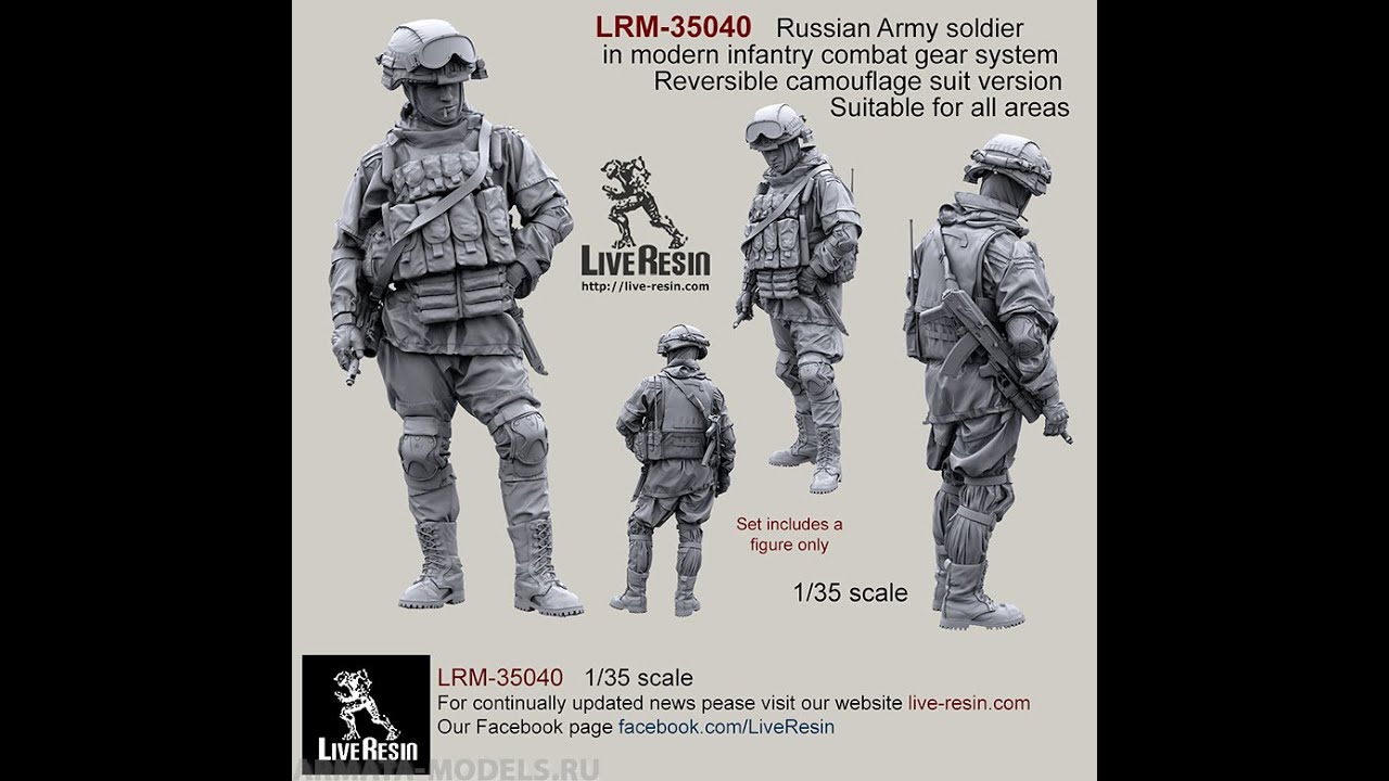 LRM 35040 Современный солдат Российской Армии (набор №2) от Live Resin