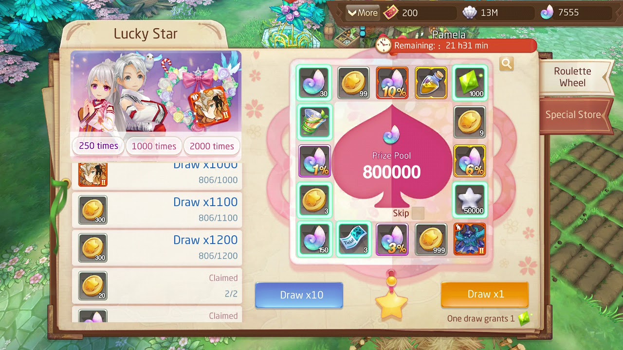 Tales Of Wind(Laplace m) Lucky star event 700 ticket wish me luck