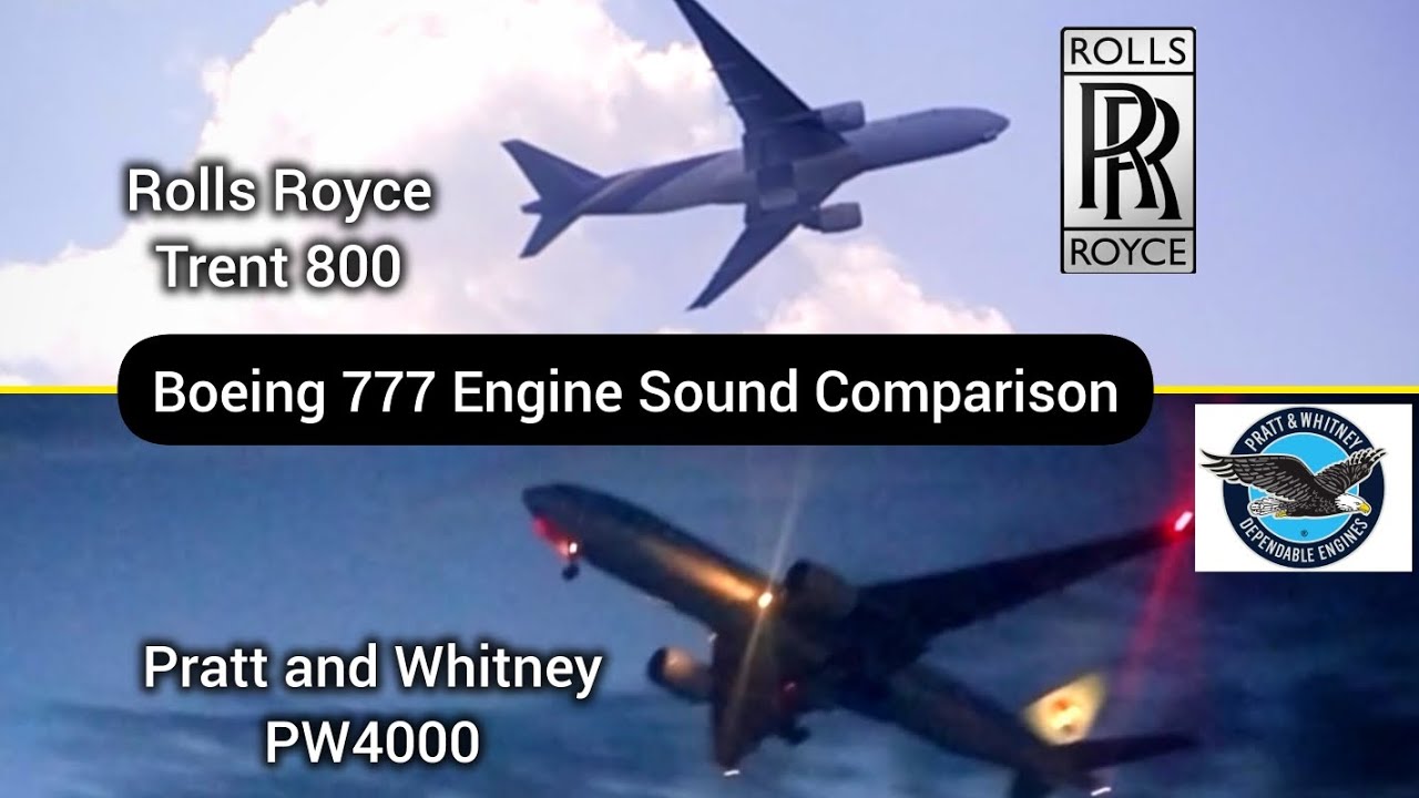 Boeing 777 Engine Sound Comparison🔥 | Overhead Takeoff | Rolls Royce Vs Pratt and Whitney