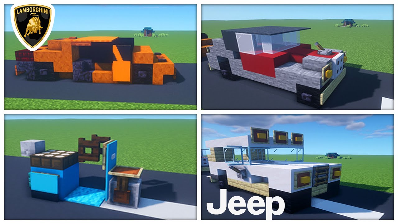 4 Autos in Minecraft [Tutorial] 🚗🛵