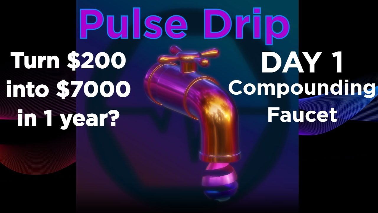 Pulse Drip Turn $200 into $7000 in 1 Year? Day 1 Compounding Faucet Journey! pDrip Calculator PLS