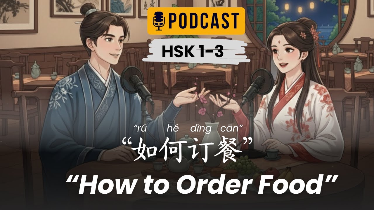 HSK 1-3 l HOW TO ORDER FOOD IN CHINESE WHEN TRAVELING? l Chinese Podcast