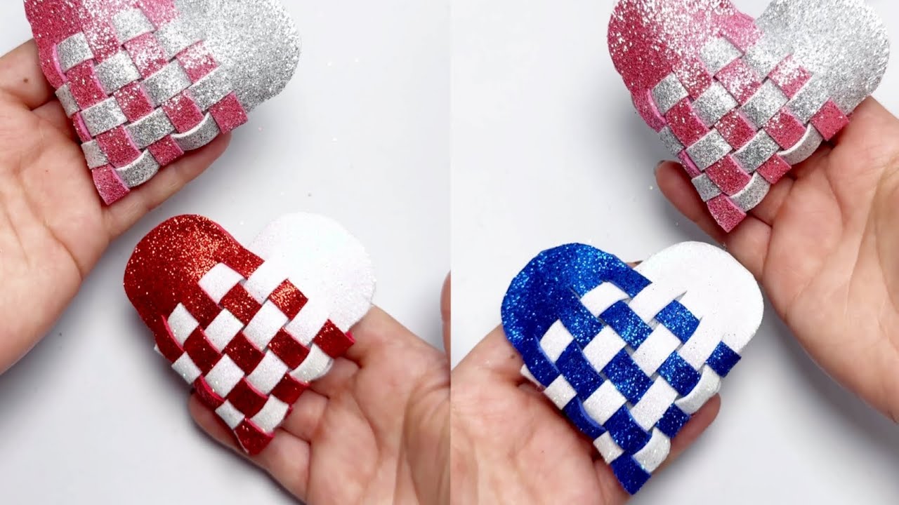 lindos corazones ♥️ 3D con foami o goma Eva