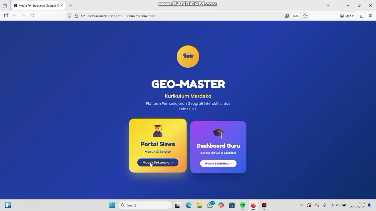 PENDIDIKAN GEOGRAFI UNDANA 2026_Lomba Desain Media Pembelajaran_  Marsela Plasida Missa_GEO-MASTER