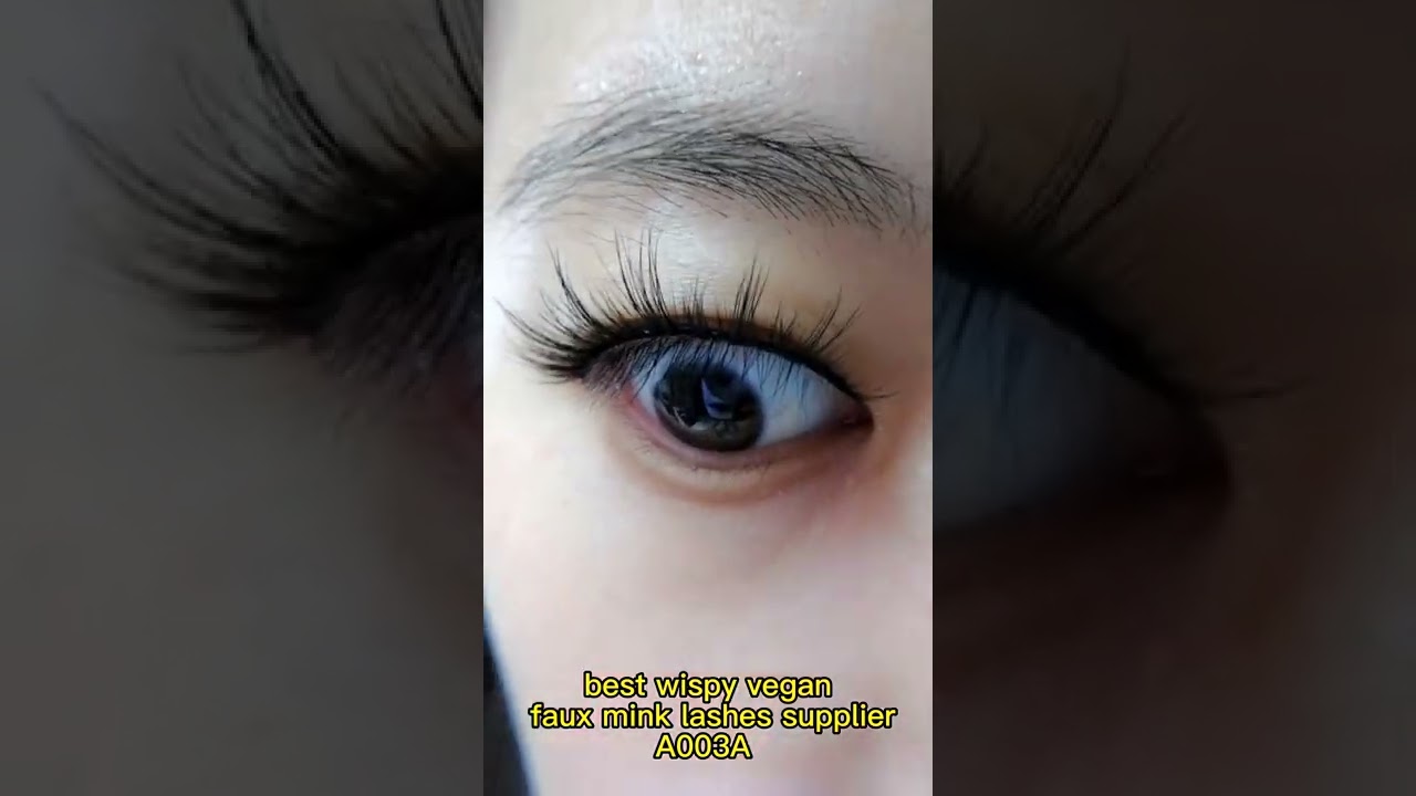 Vegan lashes are the most natural lashes, crisscrossed and slender # Vegan Hair False Eyelashes