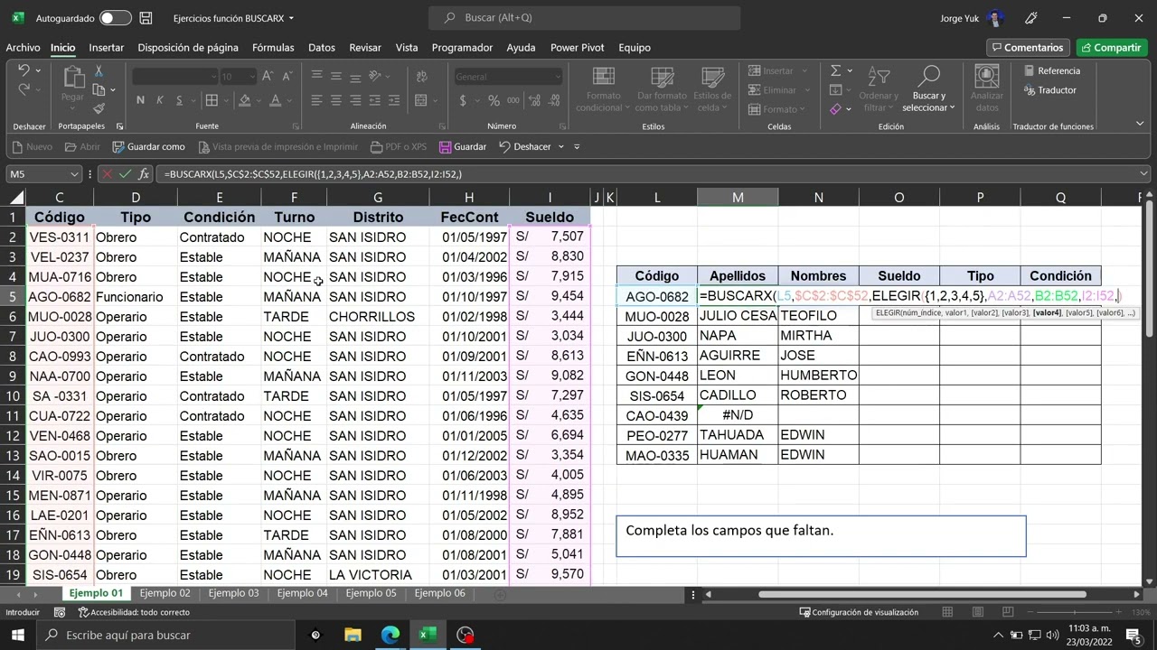BUSCARX - Devolver múltiples columnas en Excel
