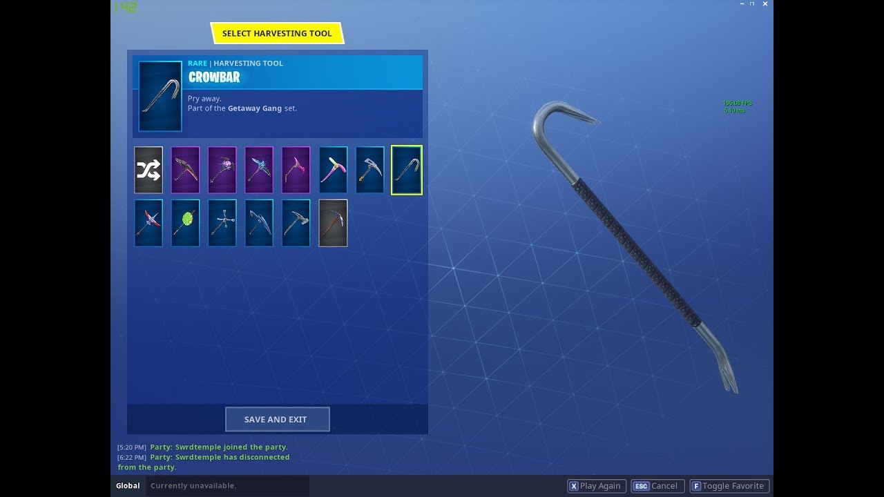 Fortnite: NEW CROWBAR PICKAXE SOUND!