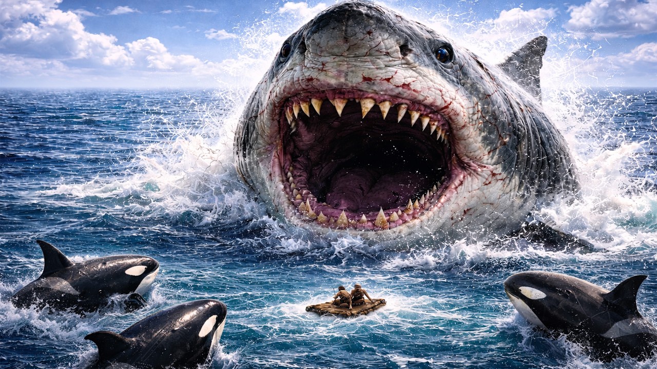 Life Millions of Years Ago | Prehistoric Humans Vs Megalodon: The Terrible War at Sea!