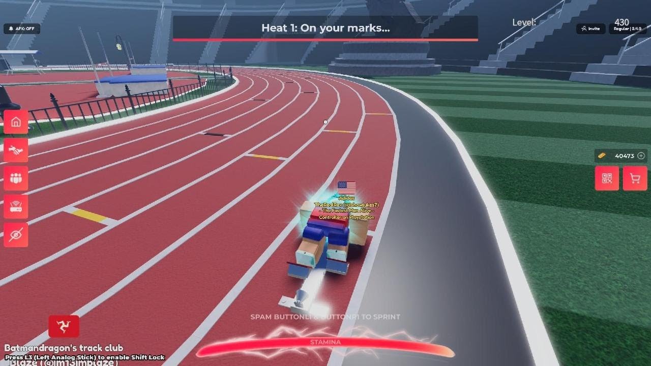 Running 19.5 in track and field infinite