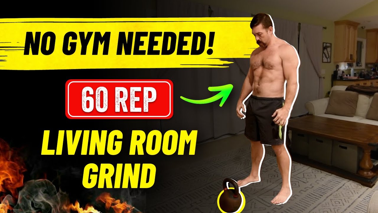 Single Kettlebell Total Body Living Room Routine [No More Excuses!] | Coach MANdler