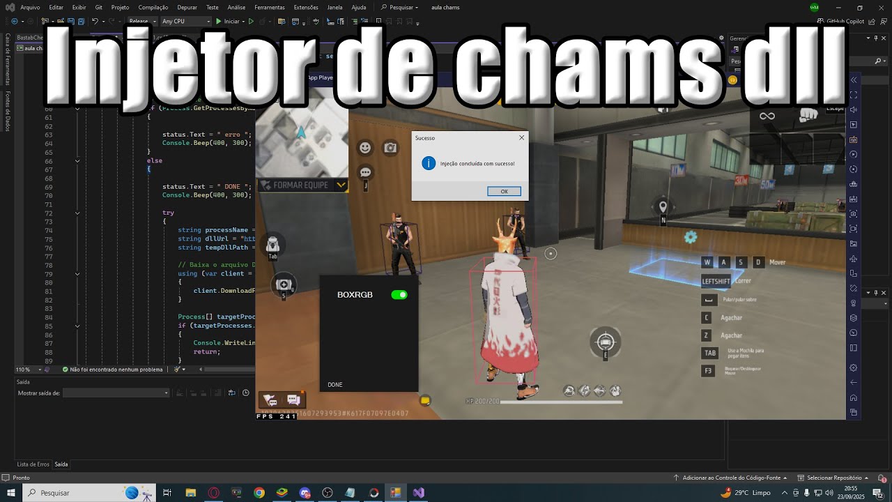 Como criar painel de esp chams pelo visual studio - free fire normal/x86