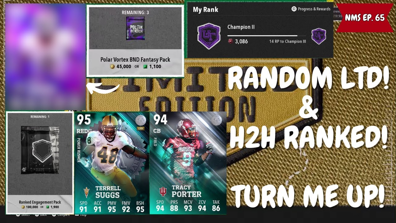 RANDOM LTD PULL & HITTING TOP 100 IN H2H RANKED! NMS EP. 65! College Football 26!