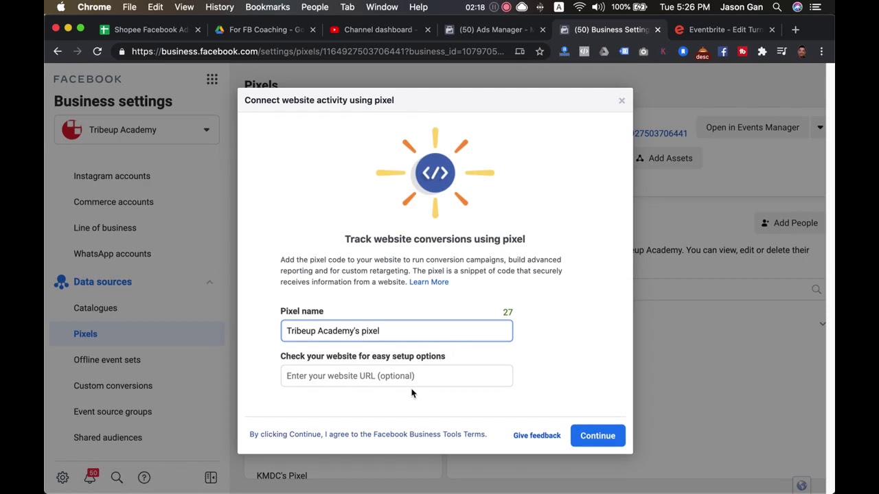 Как вставить пиксель Facebook в Evenrbrite (руководство по рекламе Facebook для Evenbrite)