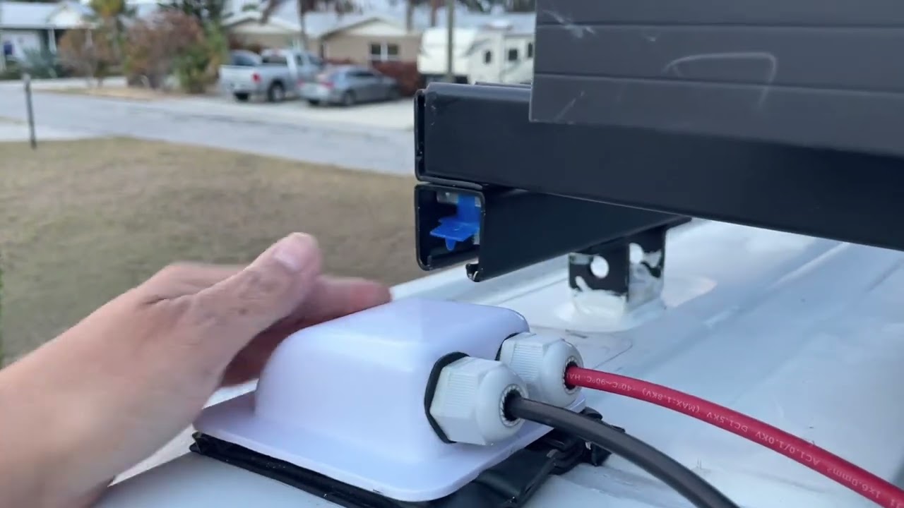 Installing the solar panel gland