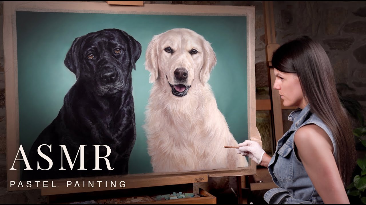 ASMR art 🌙 - (no music) - unintentional asmr, painting, pencil sounds, drawing...