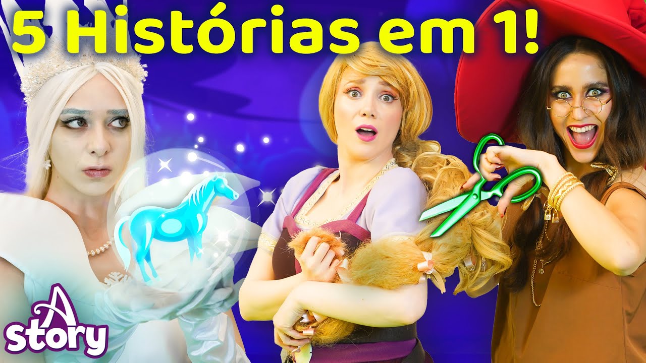 5 Histórias em 1 Vídeo! 👑 A Rainha da Neve, Rapunzel e Muito Mais! - A Story Portuguese