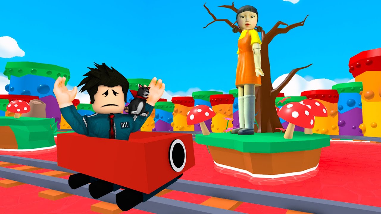 TRENZINHO DA LUZ VERMELHA LUZ VERDE | Roblox - Cart Ride into Squid Game