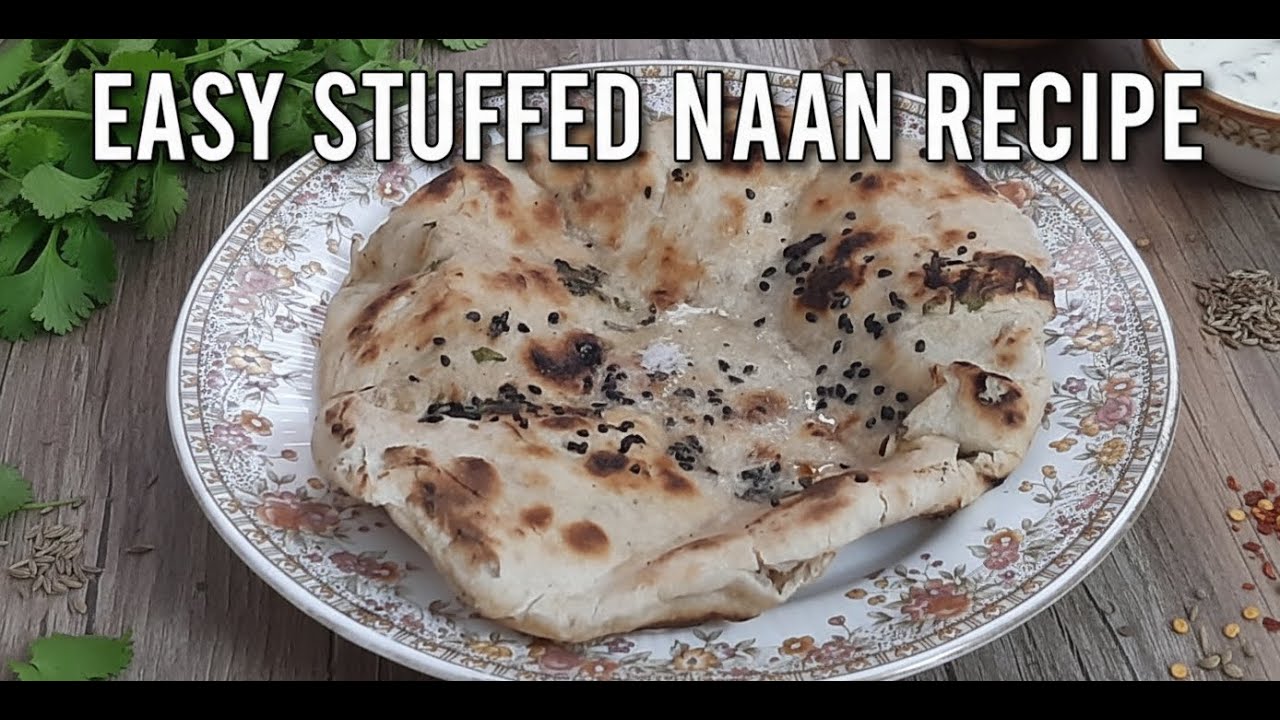 Easy Homemade Stuffed Naan Recipe | Soft & Fluffy Naan on Tawa (No Oven Needed!)