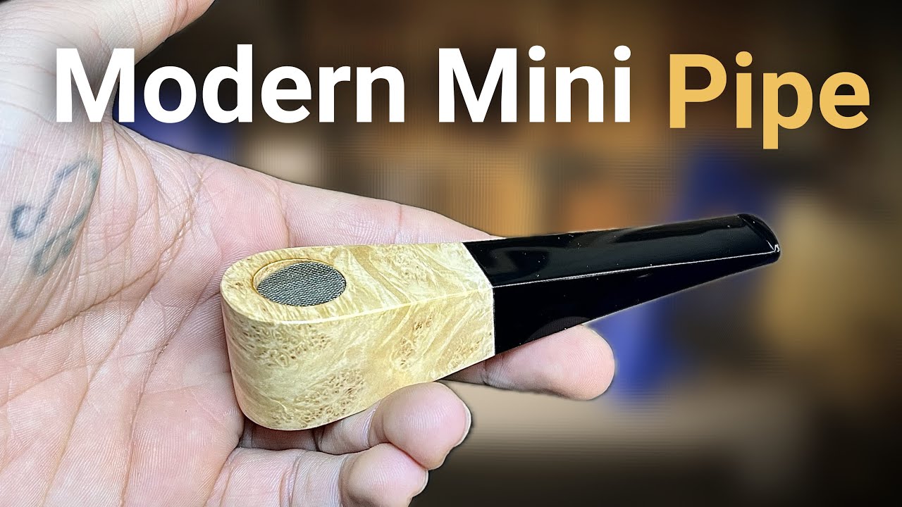 Crafting a Minimal Pipe with a Removable Screen  #HandmadePipe #Woodworking