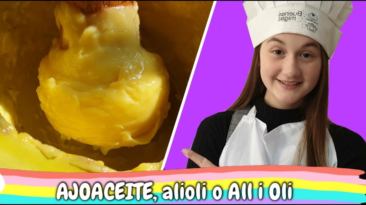 Como hacer ajoaceite casero con mortero, alioli o all i oli