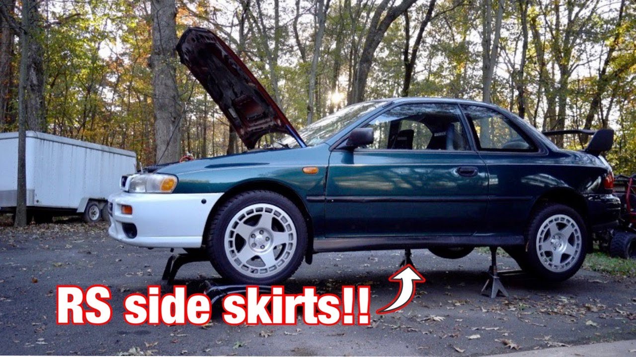 Installing RS Side Skirts On The Impreza L Coupe!! GC8