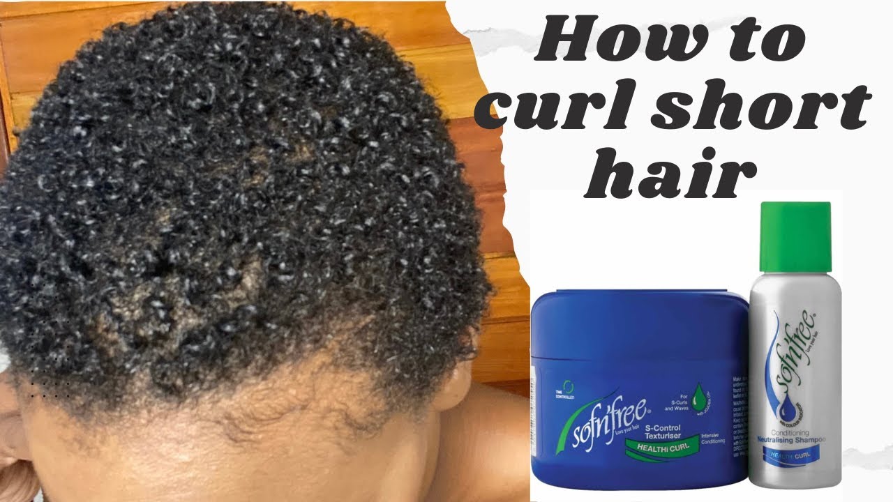 S Curl- How to curl short hair using texturizer SofN’Free S-Control |Styling short hair #curls