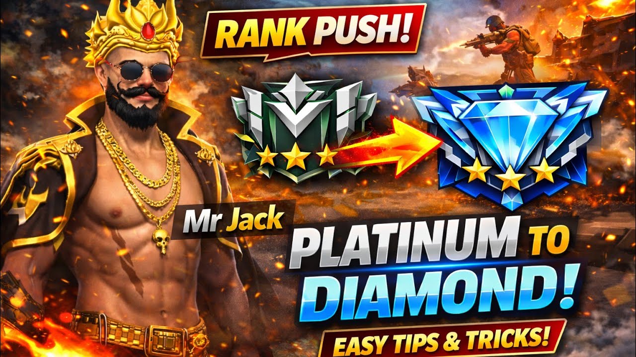 Solo Rank Push 🔥 | Platinum ➝ Diamond | Free Fire MR JACK