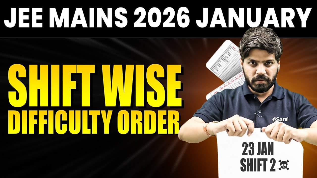 JEE Mains 2026 January Attempt Difficulty Order of Shifts | Marks vs Percentile JEE 2026 | eSaral