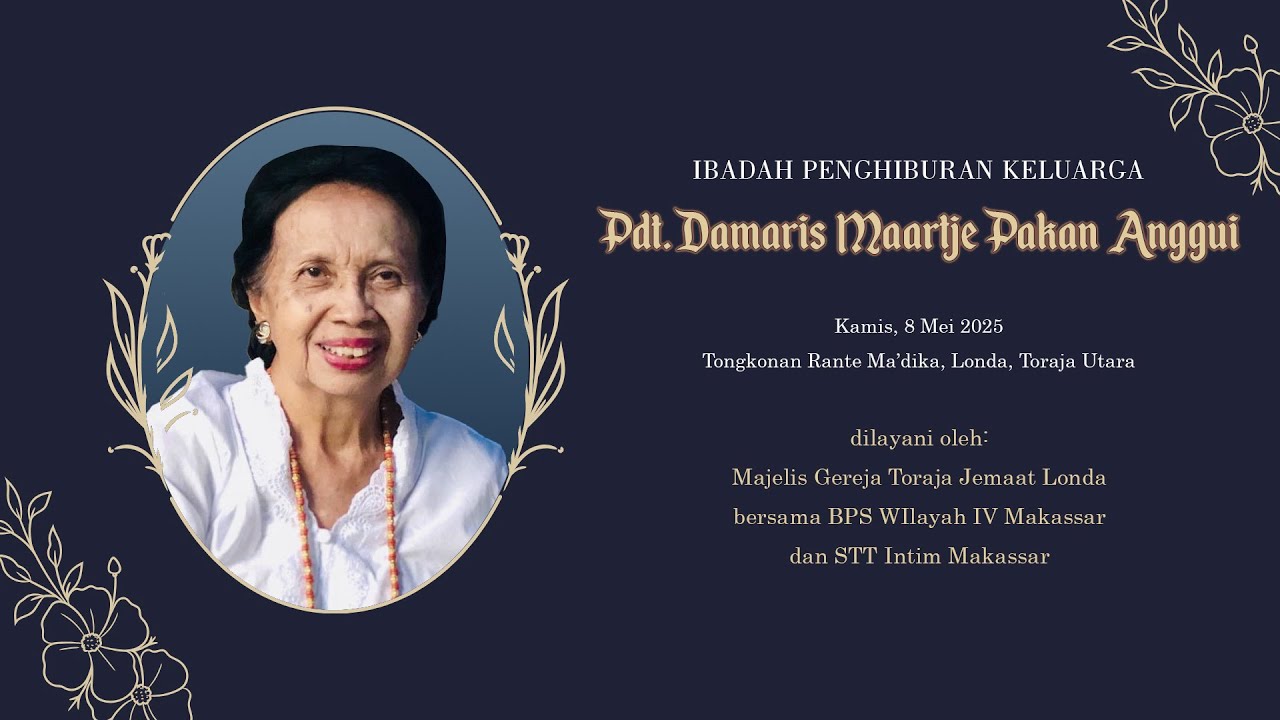 🔴 LIVE • Ibadah Penghiburan Keluarga #5 - Pdt. Damaris Maartje Pakan Anggui - 08/05/2025