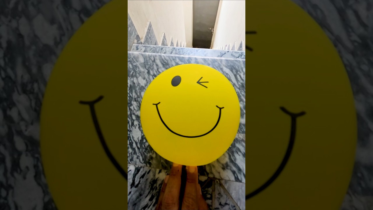 POV: Emoji Balloon Rolling Down the Stairs 😲💧 | ASMR Satisfying Water Test!