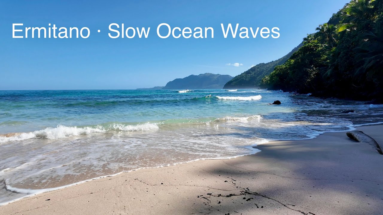Ermitano Beach 🌊 Slow Ocean Waves | 3 Hours of Calm for Sleep, Focus & Relaxation