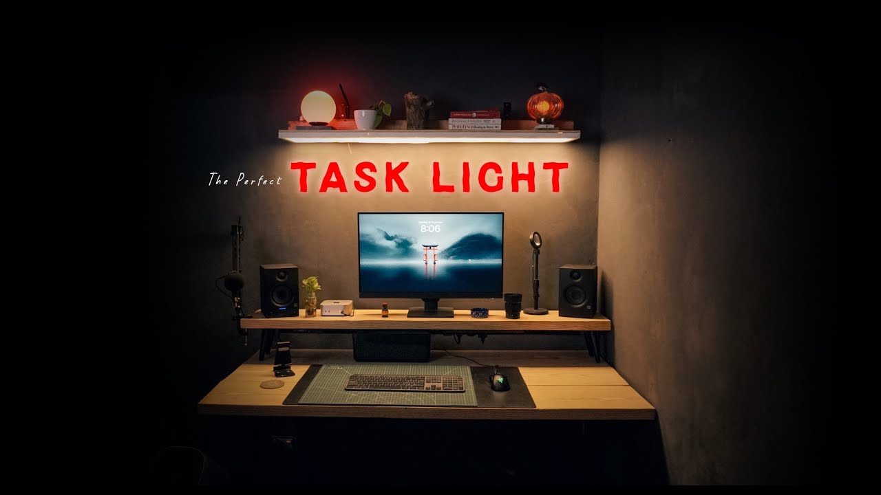 You need this perfect overhead &lsquo;Task Light&rsquo; for your desk setup | Studio Makeover Part 3
