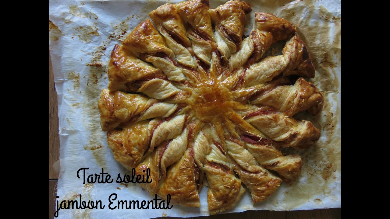 Recette de tarte soleil jambon Emmental