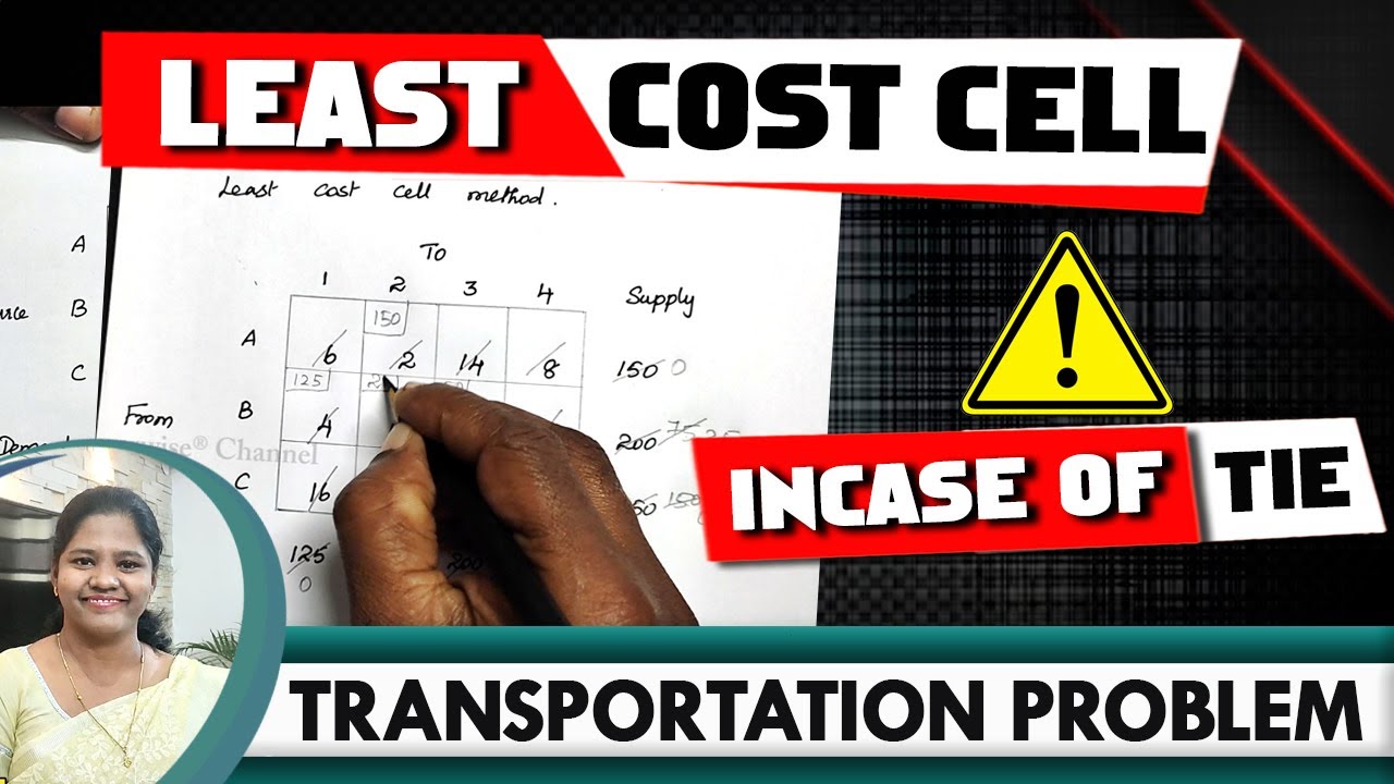 Least Cost Cell Method | In case of Tie | Transportation Problem in Operations research | Kauserwise