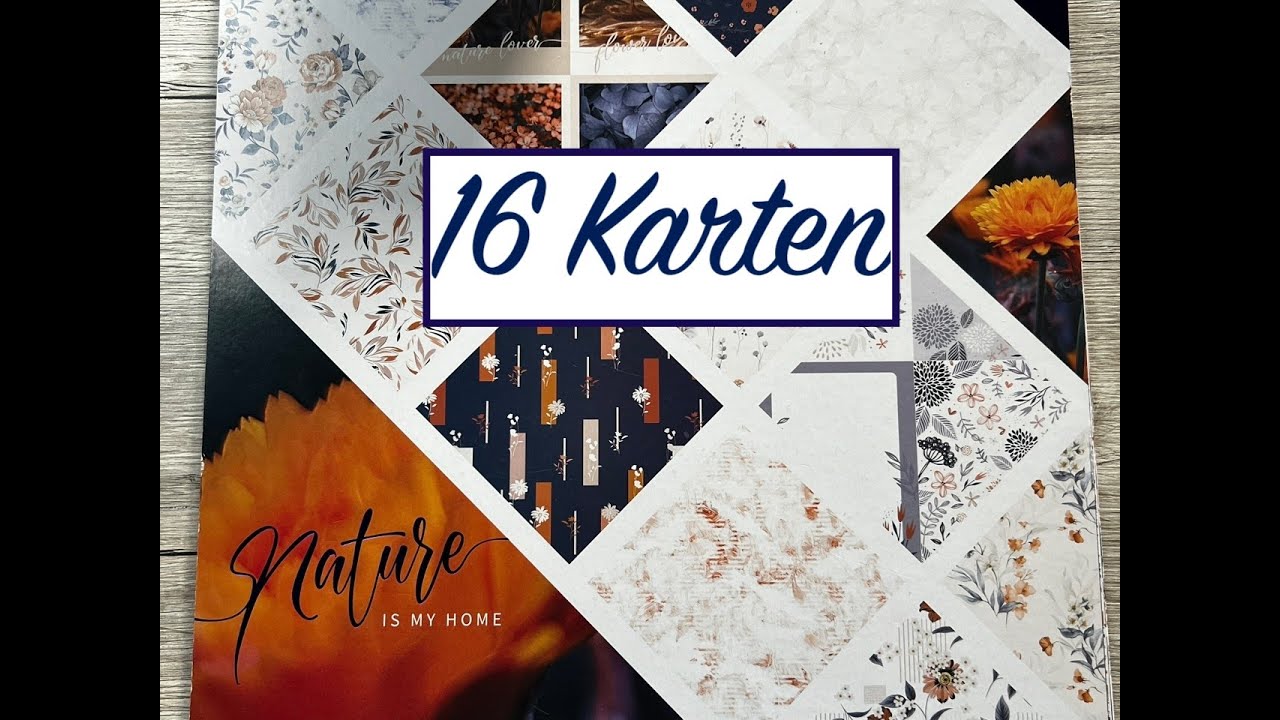 ACTION! 16 Karten mit einem 30x30 Block - Nature is my home - Craft Sensations