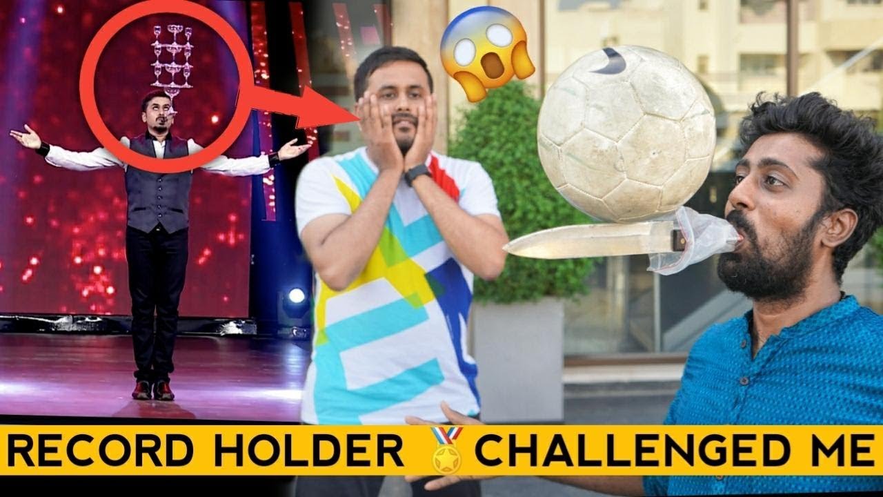 FOOTBALL ON KNIFE - KNIFE IN MOUTH ?!!