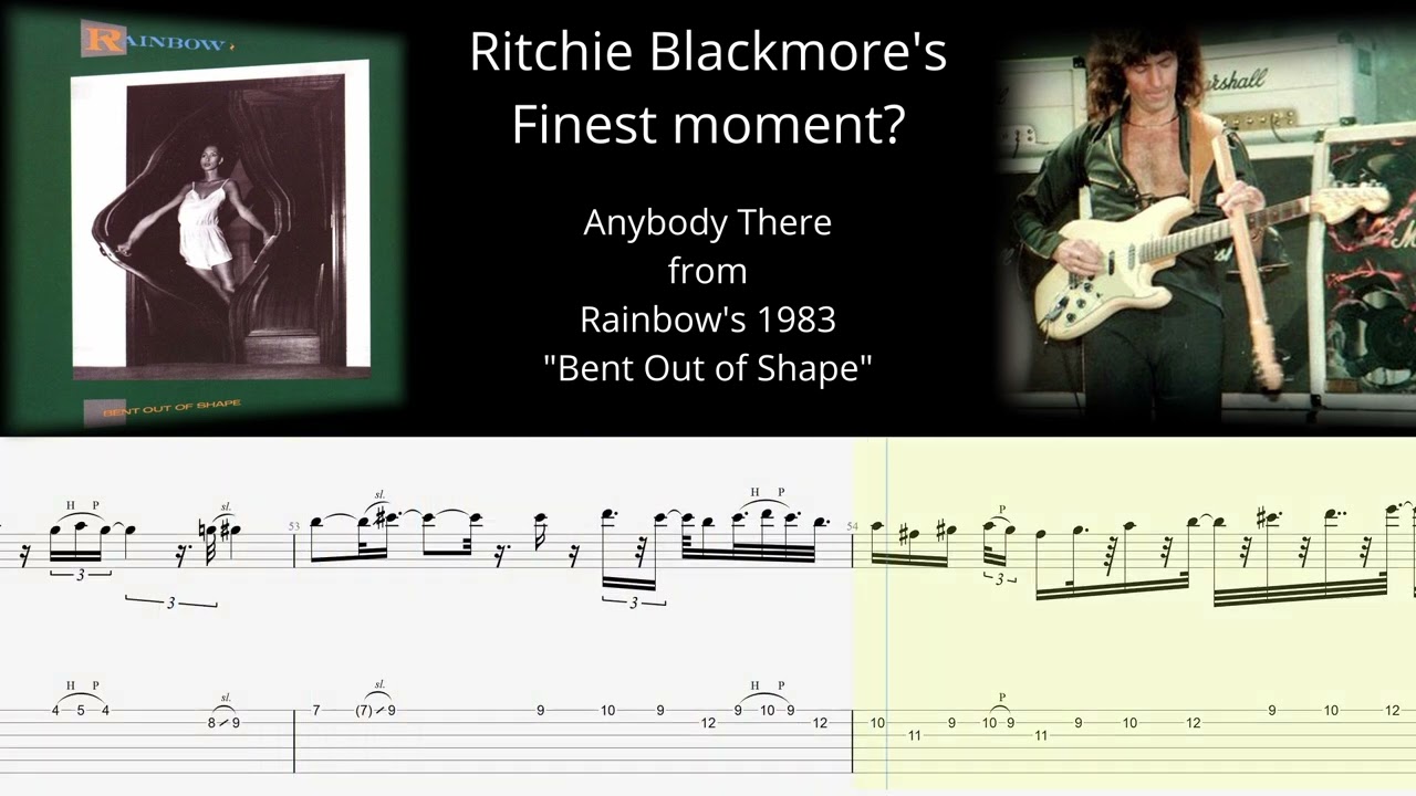 Ritchie Blackmore TAB - Rainbow - Anybody There (80s classic FULL Transcription #tabs)