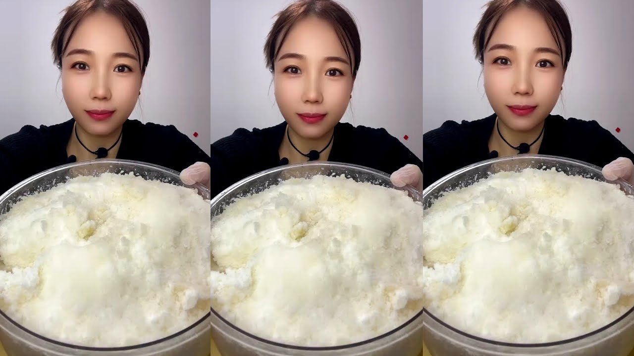 ASMR WHITE ICE EATING QIAN 