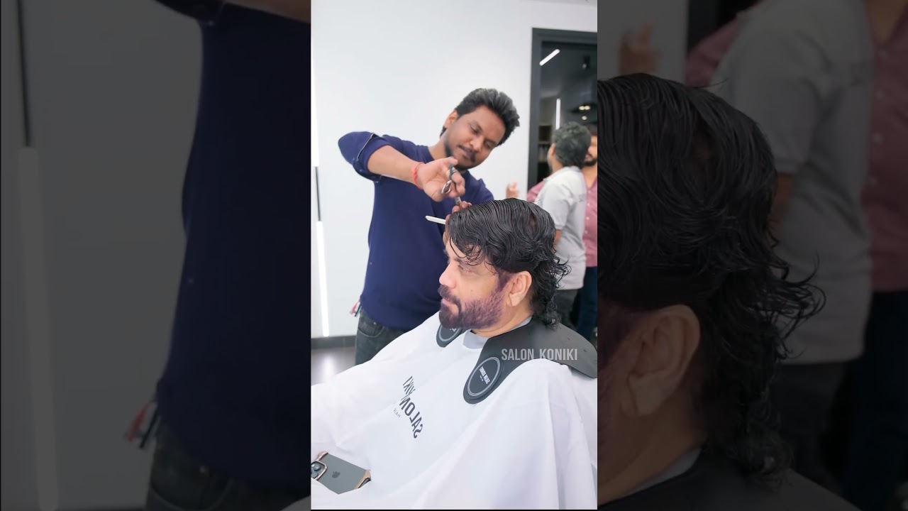 Salon Koniki✂✨was honored to be the preferred salon for personalities like Akkineni Nagarjuna Sir🤩🥳.
