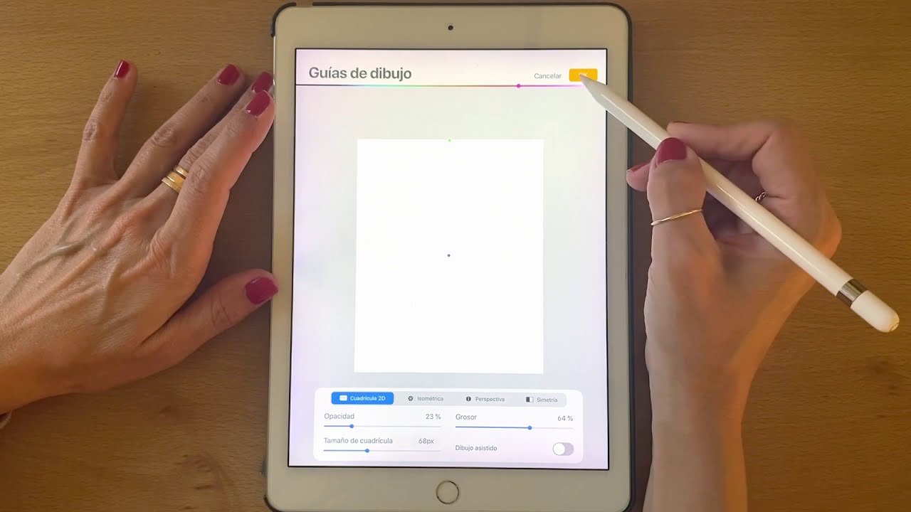 PROCREATE: DISEÑANDO I: LIENZO, GUIA DE DIBUJO Y CAPAS.