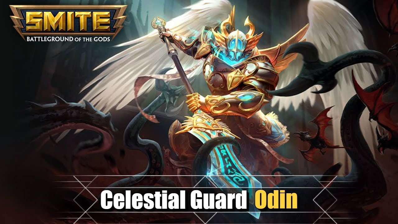 SMITE: New Odin Skin - Celestial Guard Odin - Abilities, Voice Pack, & Card Art!