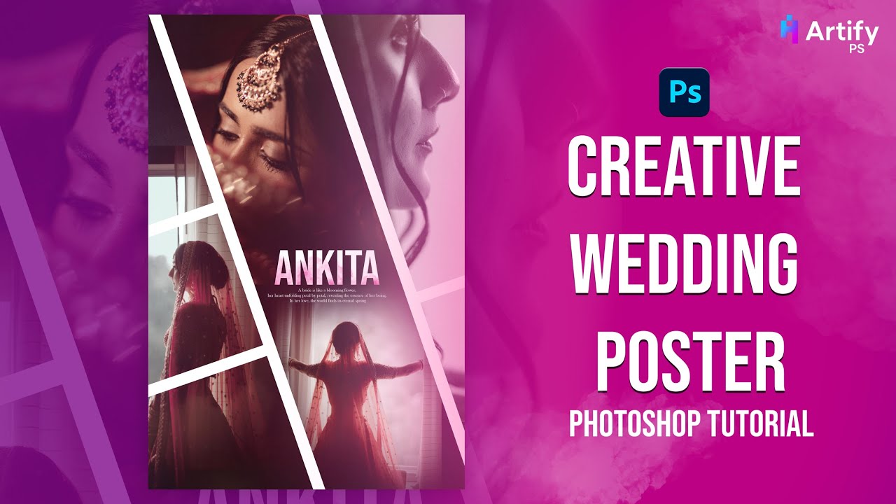 Creative Poster Design in Photoshop | Bridal Collage Poster Tutorial | @ArtifyPS